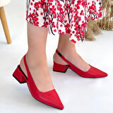 Morji Kırmızı Cilt Topuklu Ayakkabı