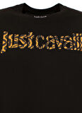 Just Cavalli Bisiklet Yaka Baskılı Beyaz Kadın T-Shirt 74PBHG03