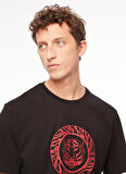 Just Cavalli Bisiklet Yaka Siyah Erkek T-Shirt 75OAHT02