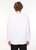 Just Cavalli Bisiklet Yaka Beyaz Erkek Sweatshırt 75OAIG05