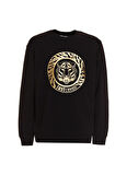 Just Cavalli Bisiklet Yaka Siyah Erkek Sweatshırt 75OAIT01