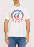 Just Cavalli Bisiklet Yaka Beyaz Erkek T-Shirt 76OAHG04