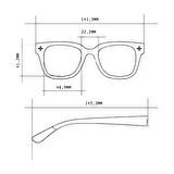 Okkia Giovanni Classic Havana & Blue Unisex Güneş Gözlüğü Mavi Lens