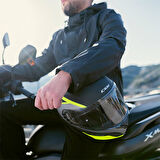CGM 568G BER DRESDA ÇENE AÇILIR MOTOSİKLET KASKI SARI-GRİ / S