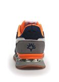 W6YZ Gri - Lacivert Erkek Süet + Tekstil Sneaker JET-M.