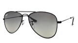 RAY-BAN  9506S 220/11 50 JUNIOR AVIATOR Çocuk SİYAH Damla Çerçeve Güneş Gözlüğü