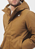 K-Way Kahve - Bej Erkek Mont K8133DW_JACKO TWILL MARMOTTA