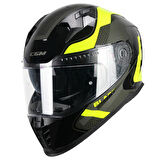 CGM 311R BLAST RACE KAPALI MOTOSİKLET KASKI Sarı-Siyah XL
