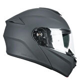 CGM 568A BER MONO ÇENE AÇILIR MOTOSİKLET KASKI ANTRASIT / L