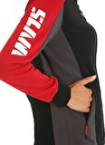 Slam Siyah - Gri - Kırmızı Kadın Dik Yaka Regular Fit Sweatshirt A906001S00_DECK WS ZIP