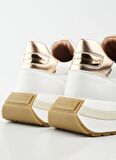 Alexander Smith Beyaz - Altın Kadın Sneaker ASAZHYW1307WCP