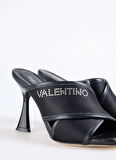 Valentino Saten Siyah Kadın Topuklu Sandalet 91D2541STN
