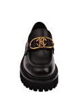 Roberto Cavalli Deri Siyah Kadın Loafer HARRY W