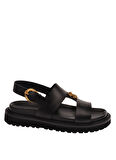Roberto Cavalli Deri Siyah Sandalet 27735