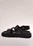 Roberto Cavalli Deri Siyah Sandalet 27735