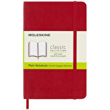 Moleskine Yumuşak Kapak Çizgisiz Defter Cep Boy 9x14 cm 192 Sayfa Scarlet Kırmızı