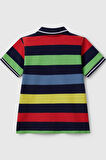 United Colors of Benetton Erkek Çocuk Çizgili Polo T shirt Mix 39QAG300V