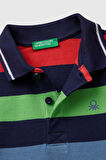 United Colors of Benetton Erkek Çocuk Çizgili Polo T shirt Mix 39QAG300V