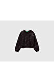 United Colors Of Benetton Kadın / Kız Siyah Sweatshırt (Model Kodu: 3O2Fc10M1 )