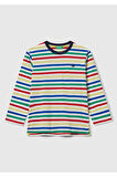 Benetton Erkek Bebek Çizgili Uzun Tshırt