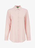 Benetton Normal Gömlek Yaka Toz Pembe Kadın Gömlek 5WPWDQ04R