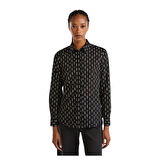 Kadın %100 Koton Desenli Gömlek