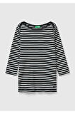 United Colors Of Benetton Kadın / Kız Siyah Tişört (Model Kodu: 124A30Yse16A1 )