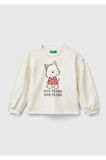 United Colors Of Benetton Kadın / Kız Ekru Sweatshırt (Model Kodu: 224A32N4G10Fx )