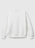 Benetton Baskılı Kız Çocuk Ekru Sweatshırt 3J68C10Q0