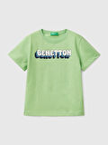 Benetton Erkek Çocuk Baskılı Tshirt 1-6 Yaş Yeşil