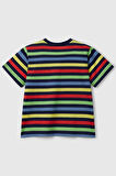 United Colors of Benetton Erkek Çocuk Çizgili T shirt Lacivert 3FHXG10HR 
