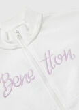 Benetton Nakışlı Kız Çocuk Ekru Sweatshırt 3J68C505D