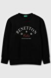 United Colors of Benetton Erkek Çocuk 3J68C10PZ-25K  Sweatshirt Siyah