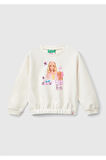 United Colors Of Benetton Kadın / Kız Ekru Sweatshırt (Model Kodu: 3J68G10Hı )