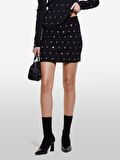 Viskoz Karışımlı Dar Kesim Mini Etek Kadın Siyah Etek - 324A1MNPM000D