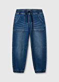 Benetton Yüksek Bel Düz Paça Koyu Mavi Erkek Çocuk Pantolon 44LGCF04J
