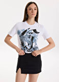 Just Cavalli Beyaz Kadın T-Shirt 78PAHT04