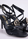 Just Cavalli Topuklu Sandalet, 40, Siyah