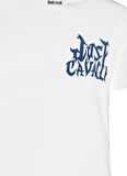 Just Cavalli Bisiklet Yaka Beyaz Erkek T-Shirt 79OAHE13