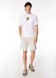 K-Way Bisiklet Yaka Beyaz Melanj Erkek T-Shirt K5127FW_FANTOME PRINT - POCKET