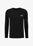 EA7 Bisiklet Yaka Siyah Erkek T-Shirt 8NPT55PJM5Z