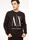 Armani Exchange Bisiklet Yaka Siyah Erkek Sweatshırt 8NZMPA 1200 BLACK