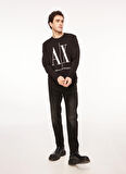 Armani Exchange Bisiklet Yaka Siyah Erkek Sweatshırt 8NZMPA 1200 BLACK