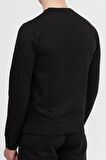 Bisiklet Yaka Siyah Erkek Sweatshırt 8NZM87 1200-BLACK