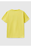 Erkek Çocuk Sarı Benetton Logo Baskılı T-Shirt