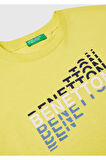 Erkek Çocuk Sarı Benetton Logo Baskılı T-Shirt