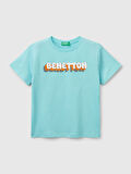 Benetton Erkek Çocuk Baskılı Tshirt 1-6 Yaş Turkuaz
