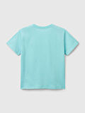 Benetton Erkek Çocuk Baskılı Tshirt 1-6 Yaş Turkuaz