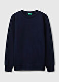 Benetton Baskılı Erkek Çocuk Lacivert Sweatshırt 3J68C10QK