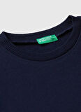 Benetton Baskılı Erkek Çocuk Lacivert Sweatshırt 3J68C10QK